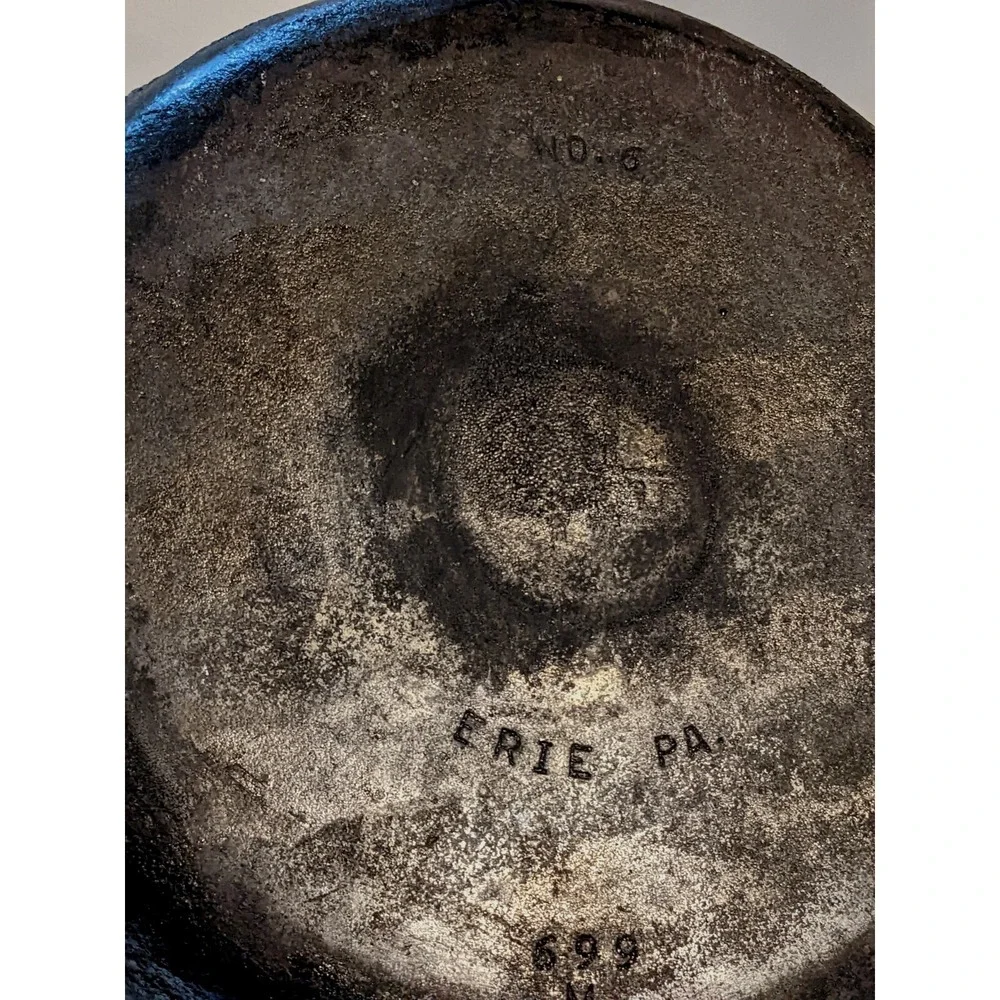 Griswold No 6 Small Logo Smooth Flat Bottom Cast Iron Skillet Frying Pan 699m